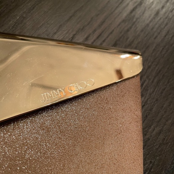 Jimmy Choo Gold Evening Clutch - Picture 2 of 5